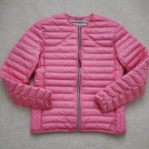 Hunter Pink Thin Down Layer Quilted Jacket Coat szM